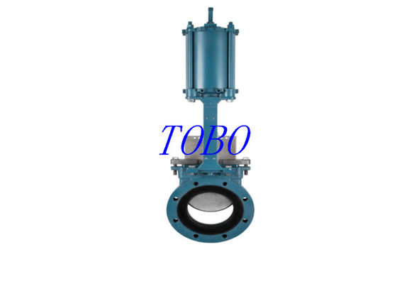 Valvola a saracinesca a coltello Dn100 da 3 5 pollici con chiusura pneumatica in ceramica ad alta temperatura TOBO