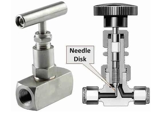 Una valvola a spillo ad alta pressione da 6000 PSI, SS316 valvola a spillo 3/8&quot; BSPP per il gasolio